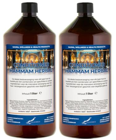 Claudius Herbal Hammam Air Conditioner 1 liter with cap - Pack of 2
