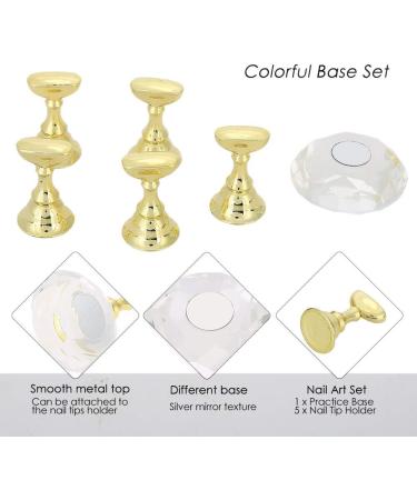 RIYAN Magnetic Nail Tip Practice Stand Base Holder Crystal Display Tools (White) - Buy Online on GoSupps.com