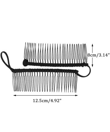 Vintage Banana Hair Clips - 2 Pack Fishtail Hair Accessories for Girls | Durable Ponytail Holders with Large Rounded Edges (Black 30 Tooth Comb) - Buy Online on GoSupps.com