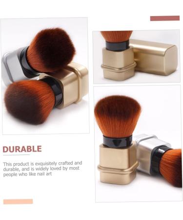 DOITOOL Nail Dust Brush Mineral Brush Makeup Accessory Blush Makeup Brush Bronzer Powder Multi-use Makeup Brush Makeup Powder Brush Bronzer Brush Travel Nylon Wool Lipstick Highlight 8.2x3.3cm Golden - Buy Online on GoSupps.com