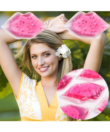 Lip Ice Pack Gel for Lip Filler After Care - 10 Pcs Reusable Lip Shaped Gel Pads for Pain Relief and Swelling Reduction - Eye Relaxation and Anti-Aging Lip Care - Buy Online on GoSupps.com