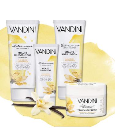 Vandini Vitality Body Butter for Women | Vanilla Bloom & Macadamia Oil | Vegan Body Cream & Face Cream | Hydrating for Dry Skin (2x 200ml) - Buy Online on GoSupps.com
