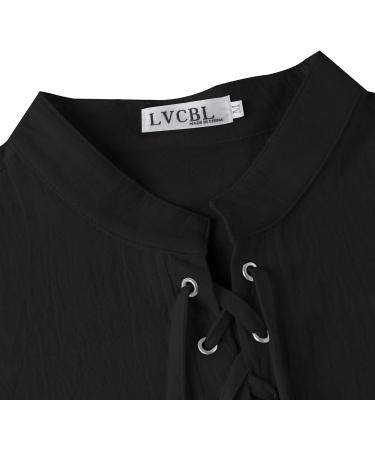 Shop LVCBL Men's Fashion Linen Cotton T-Shirt - Sleeveless Yoga Top in 3XL Black | Stylish Hippie Shirt for Comfort & Versatility - Buy Online on GoSupps.com