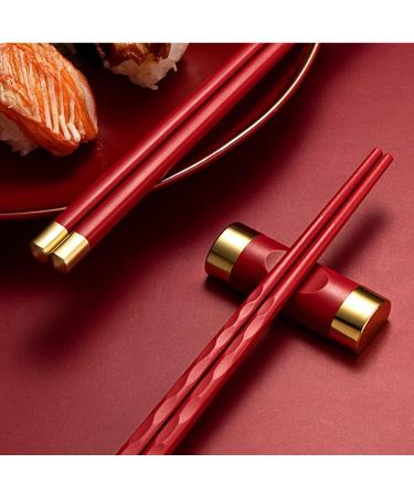 5 Pairs Flatware Japanese Sticks Style Utensils Valentines Stick Korean Frying Reusable Tableware Home Day Wooden Kitchen Chinese Eating Favors for Cooking Creative Chopsticks Kitchenware Rojo - Buy Online on GoSupps.com