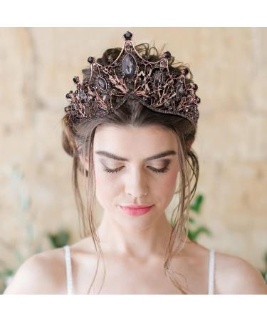 Elegant Wedding Tiara for Women | Rhinestone Bride Crown & Princess Headband | Perfect for Birthdays Halloween & Costume Parties | Silver & Black Options - Buy Online on GoSupps.com