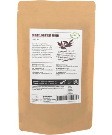  TeaClub Darjeeling First Flush Black Tea 500g Darjeeling Tea FTGFOP1 Premium Black Tea TeaClub - Buy Online on GoSupps.com