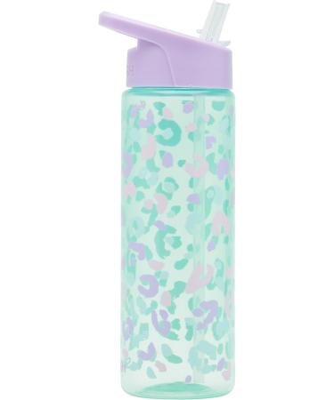 700ml Leopard Print Water Bottle with Straw - Light Blue | Stylish Hydration Choice - Buy Online on GoSupps.com