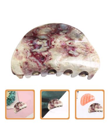 Acetate Hair Jaw Clips - White Purple Tortoise Shell French Hair Clamps for Women and Girls - Korean Style Hair Accessories - Set of 6 - Buy Online on GoSupps.com