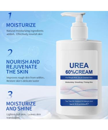 60% Urea Cream - Cracked Heel Repair Cream For Feet and Hand - Foot Cream for Cracked Heels and Dry Skin - Urea Cream 60 Percent for Feet - Maximum Strength for Hand Foot and Body Care - Buy Online on GoSupps.com