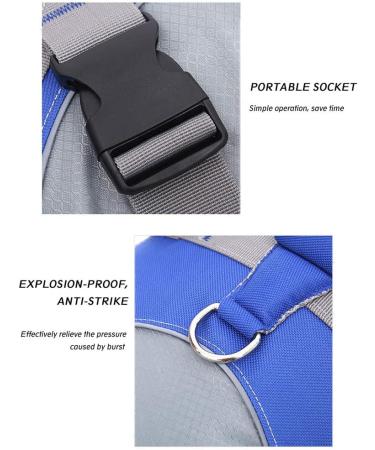 Hzqifei Reflective Life Jacket for Dogs - Luxurious Blue Swimming Vest for Small Medium & Large Dogs - XL Size - Buy Online on GoSupps.com
