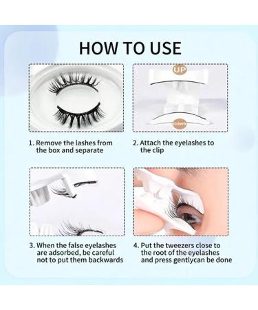Wasado Magnetic Eyelashes Wasado Magnetic Eyelashes Kit 3D Effect Magnetic Eyelashes Natural Look Reusable Soft Magnetic Lashes No Glue Needed With Applicator & Curler (EM12) - Buy Online on GoSupps.com
