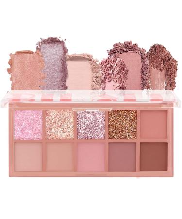 AMY'S DIARY 10 Colors Eyeshadow Palette Matte&Glitter Eyeshadow Makeup High Pigmented Shades Naturing-Looking  High Pigment Waterproof Cool Eye Eyeshadow Palette (03)