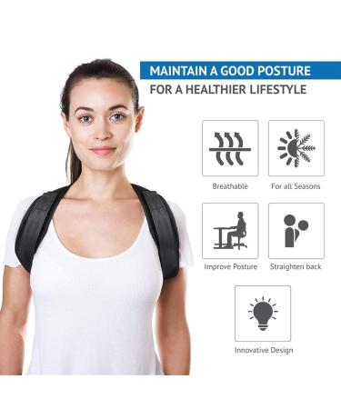 Adjustable Anti-hunchback Posture Correction Belt Upper Back Support Belt Sitting Posture Corrector Clavicle Spine Shoulder Braces Correction lofty ambition Gr M/M - Buy Online on GoSupps.com