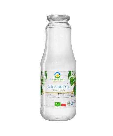 Biofood BIOFOOD Premium - 100% Natural Birch / Birch Juice Sugar Free Eco Farming 1000 ml Glass Bottle Resealable