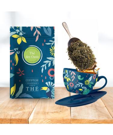 100g de Th vert vrac la Menthe Nanah - D licieux Chaud ou Glac | Th Des Oasis COMPTOIR FRAN AIS DU TH  - Buy Online on GoSupps.com