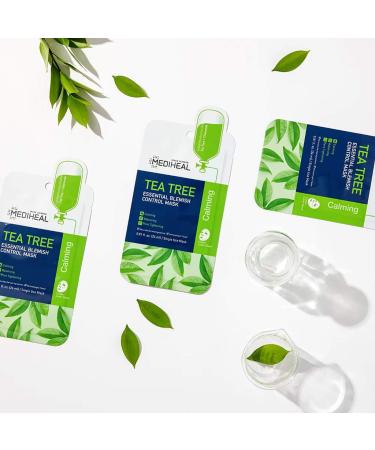 Mediheal Tea Tree Essential Blemish Control Mask - 10 Masks, Skin Soothing & Sebum Control for Sensitive Oily Skin - Buy Online on GoSupps.com