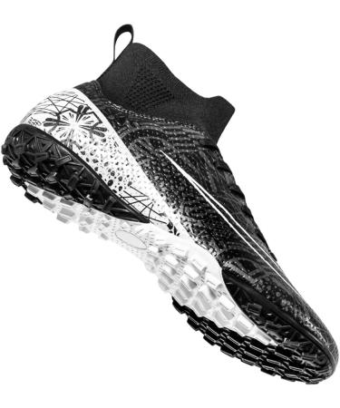 Vtasq Men's High Top Soccer Shoes - Professional Outdoor Football Training Footwear | Youth Athletics Sport - Size 46 EU - Black - Buy Online on GoSupps.com