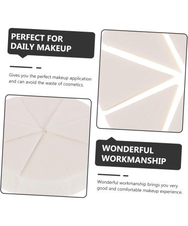 FRCOLOR 8 Sets Triangular Sponge Swab Cotton Pads for Face Mineral Foundation Powder Mini Portable Mixer Triangle Sponge Powder Puff White Emulsion Flutter Sector Girls - Buy Online on GoSupps.com