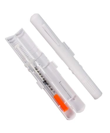 GMS Syringe Case - Portable Travel Insulin Carrying Case for Pre-Filled Syringes (2 Pack) (White)