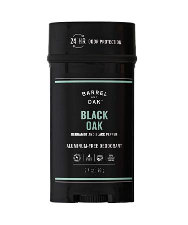 Barrel and Oak - Aluminum-Free Deodorant  Deodorant for Men  Essential Oil-Based Scent  24-Hour Odor Protection  Warm Oak & Spicy Bergamot  Gentle on Sensitive Skin  No Stains (Black Oak  2.7 oz)
