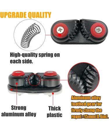 RANDDER Kayak Cam Cleat - Aluminum Fast Entry Cleats for Boat, Canoe, Sailing Dinghy - 2 Pack - Buy Online on GoSupps.com