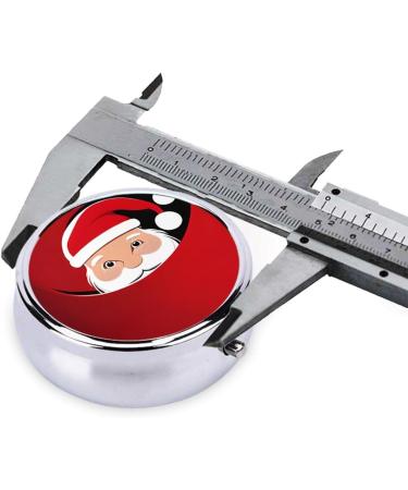 Santa Claus Round Pill Box | 3 Compartment Portable Travel Organizer for Vitamins & Medications - Buy Online on GoSupps.com