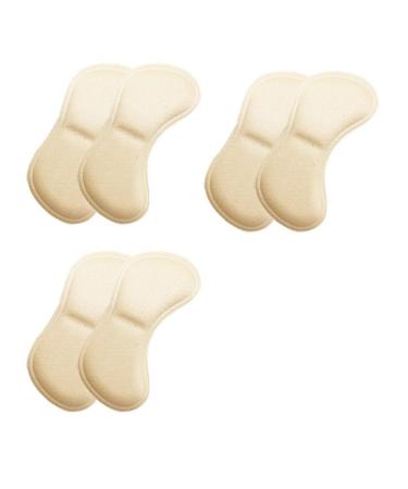 3 Pairs Heel Insoles Pads Patch Pain Relief Cushion Feet Care Heel Adhesive Back Sticker Shoes Insert Insole (Color : Beige-3 Pairs)