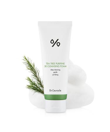 Dr.Ceuracle  Tea Tree Purifine Cleansing Foam Mild Gel to Foam Cleanser with Tea Tree Extract 30% Soothing  Sebum Control  Hydration for Sensitive  Acne Skin Fine Bubbles for Perfect Wash leegeehaam
