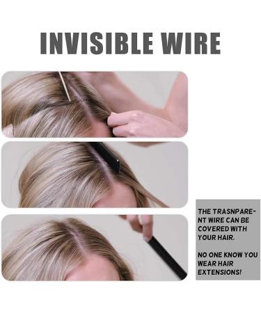 ZAIQUN Hair Extensions Invisible Secret Wire Hair Extensions One Piece Straight Curly Wavy Hair Extension Synthetic Hairpieces for Women 18/20/22 inch 20 Inch--Curly Dirty Blonde--20'' - Buy Online on GoSupps.com