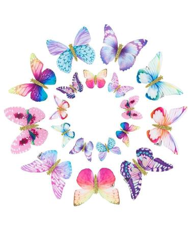 Rubywoo & Chili 18 pieces of butterfly hair clips women girl children hair clips set 3d butterfly hair clip headdress for bride wedding accessory - Buy Online on GoSupps.com