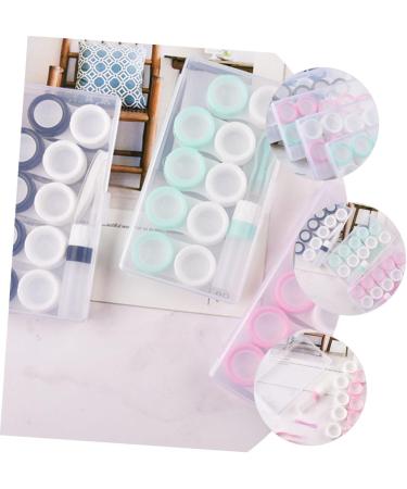 Partykindom Colored Contact Lens Storage Box - Macaron Case 2 Sets Travel Container in Light Green (14.5x8.2cm) | International Shipping - Buy Online on GoSupps.com