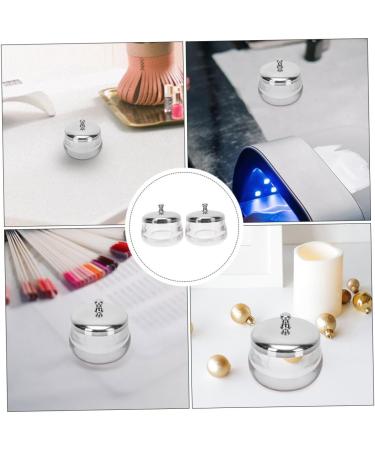Set of 2 Glass Nail Wash Cups Glass Cup Manicure Pen Manicure Pen Cup Cup Liquid Nail Pen Cup Container Nail Polish Stainless Steel - Buy Online on GoSupps.com
