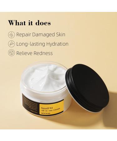 Snail Mucin Cream -Anti Wrinkle Face cream - Night Cream for Women Anti Aging - Moisturiser for Face Care - Deep Hydrating - Skin Care Products - Buy Online on GoSupps.com