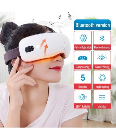 HGJDKSJ Eye Massager - Airbag Kneading Warm Compress 5 Modes Bluetooth Music Foldable Design to Relieve Eye Fatigue & Sinus Pressure - International Shipping Available - Buy Online on GoSupps.com