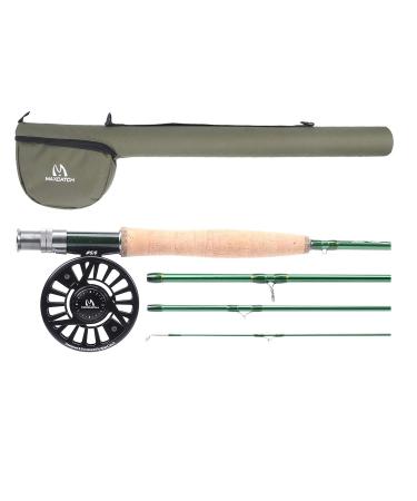 M MAXIMUMCATCH Maxcatch Premier Fly Fishing Rod with Avid Fly Reel and Rod Case: 3/4, 5/6, 7/8-weight Rod and Reel Combo Black 9ft 8wt rod+7/8wt reel