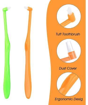Ouligay 2Pcs Interdental End-Tuft Toothbrush Set - Orthodontic Soft Trim for Detail Cleaning - Buy Online on GoSupps.com