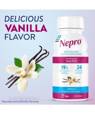 Nepro Nutrition Shake for People on Dialysis 19g Protein 420 Calories Vanilla 8 fl oz Pack of 16 Vanilla 8 Fl Oz (Pack of 16) - Buy Online on GoSupps.com