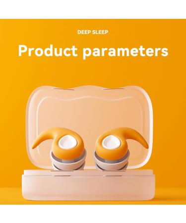 Haoyull Ear Plugs Soft Silicone Noise reducing Reusable Earplugs for Sleeping Work Studying Travel Shooting and More 1 Pair Orange Color - Buy Online on GoSupps.com