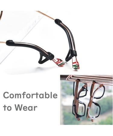 Opugit 6 Pair Anti-Slip Silicone Covers for Glasses | Comfort Sports Eyewear | Black/White | International Shipping - Buy Online on GoSupps.com
