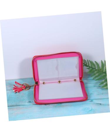 POPETPOP Nail Print Stencil Card Holder Card Pouch nail stamping plates bag Stamp Plate Organizer nail stamping plates holder nail art stencil bag cards bag ultra thin business card holder 16x12cm Rosy - Buy Online on GoSupps.com