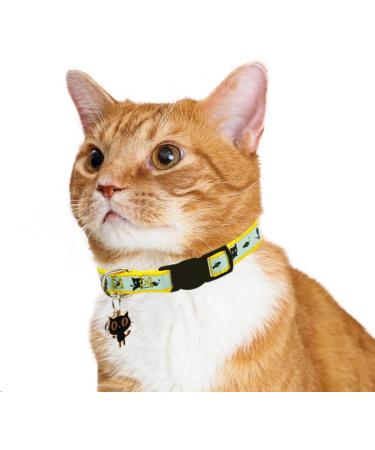 Barleygoo 2 Pack Glow in The Dark Cat Collar with Bell | Breakaway Safety Cat Collars | Green & Yellow - Buy Online on GoSupps.com