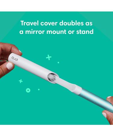 Quip Sonic Electric Toothbrush - Dark Aqua, Soft Bristles, Timer & Travel Cover - Buy Online on GoSupps.com