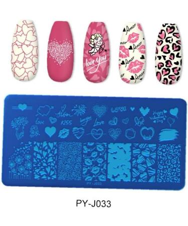 Froiny Nail Art Stamping Plates Set - Valentine's Day Heart Templates for Perfect Manicure | International Shipping Available - Buy Online on GoSupps.com