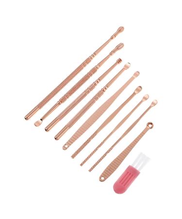Didiseaon 1 Set Earwax Remover Ear Wax Picking Tools Ear Wax Removal Tools Earring Kit Ear Picker Pick Ear Wax Cleaning Kit Ear Tool Multifunction Scavengers Stainless Steel Pink