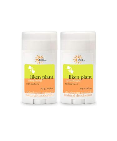 Earth Science Liken Plant Deodorant  Unscented - 2.5 oz - 2 pk