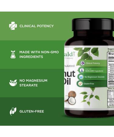 Emerald Labs Coconut Oil Softgels - 100% Pure Extra Virgin Coconut Oil Supplement for Brain & Immune Support - 240ct - Buy Online on GoSupps.com