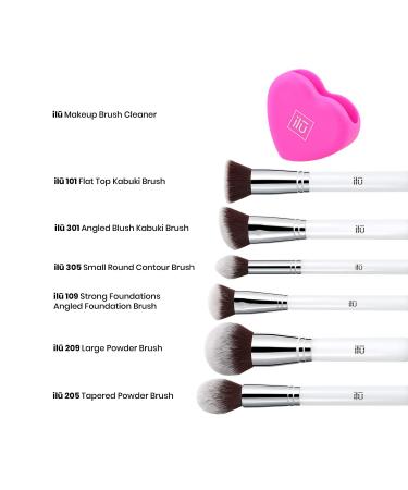 T4B Ilu Bake You Happy Set | 7-Part Professional Makeup Brush Set with Cleaner | Synthetic Bristles for Powder & Foundation - Buy Online on GoSupps.com