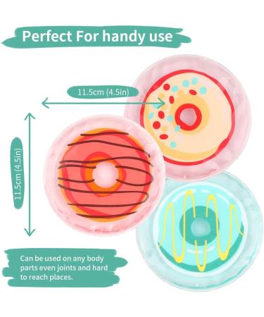 NEWGO Kids Ice Pack for Boo Boo - 3 Pack Gel Toddler Ice Pack for Pain Relief, Bruises, Swelling - 4.52 x 4.52 Donut Design - Buy Online on GoSupps.com