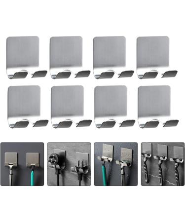 Buy Homsfou 40 PTH Strong Sticky Hooks | Stainless Steel & Aluminum Alloy Wall Rack for Razors & Clothes | Durable No Track Design - Buy Online on GoSupps.com