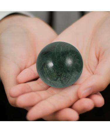 Baluue 2 Pieces Jade Baoding Exercise Balls - 40mm Green Chinese Stress Relief & Hand Massage Balls for Health - Buy Online on GoSupps.com